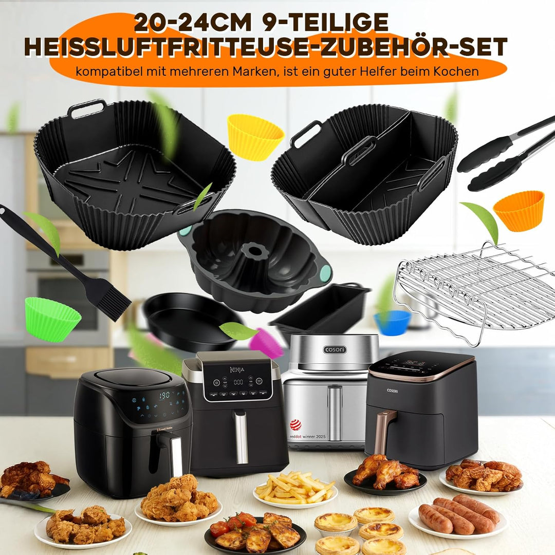 Heissluftfritteuse Zubehör für COSORI Turboblaze 6L Airfryer XXL 5,5L 6,4L, Airfryer Zubehör für Nin