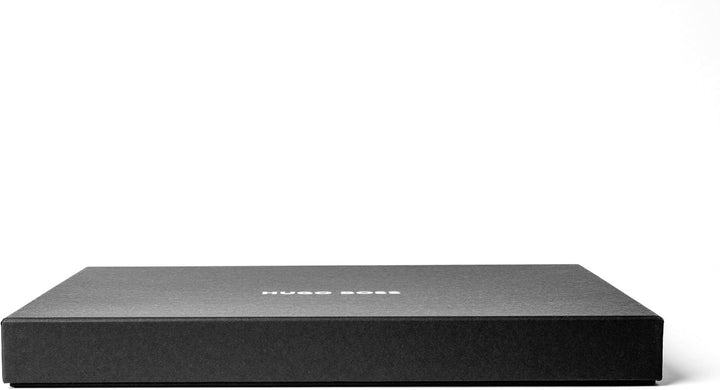 Hugo Boss Konferenzmappe Label A4 aus Kunstleder in der Farbe Schwarz, 31,5 x 25,8 x 4,4 cm, HTA209A