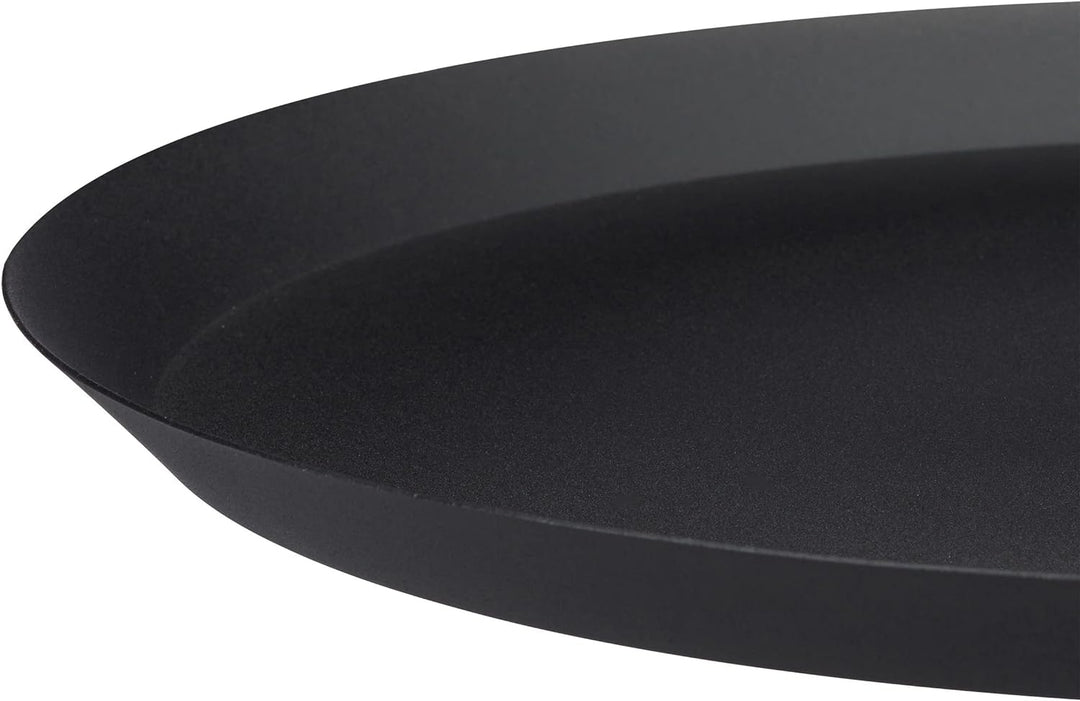 Relaxdays, schwarz Beistelltisch aus Metall, Runder Ablagetisch mit Tragegriff, Moderner Couchtisch,