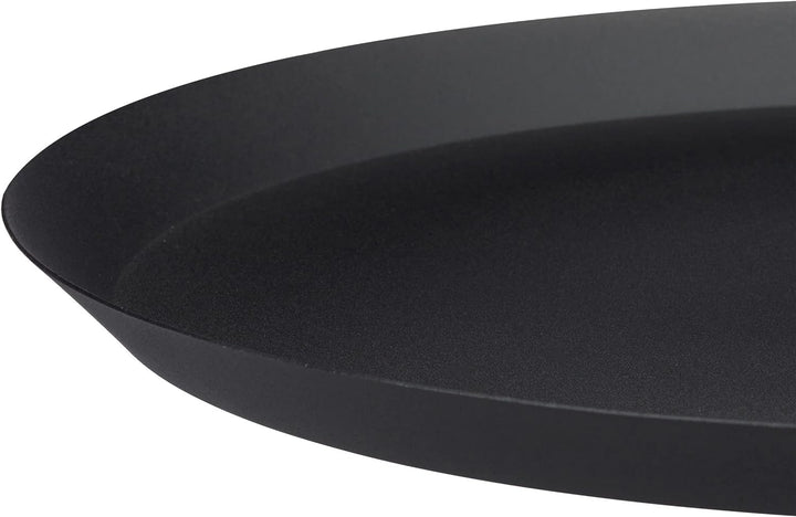 Relaxdays, schwarz Beistelltisch aus Metall, Runder Ablagetisch mit Tragegriff, Moderner Couchtisch,
