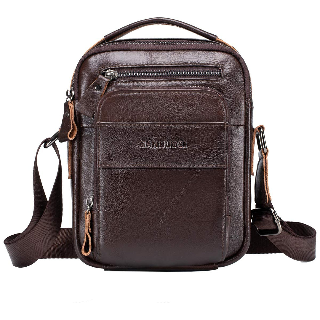 Herren Schultertaschen business freizeit reise Henkeltaschen echtleder vintage Handtaschen Braun, Br