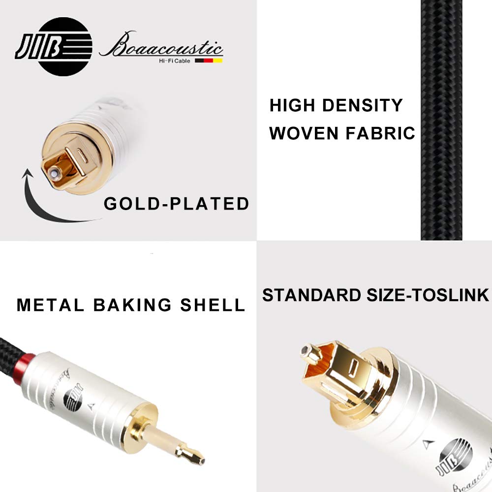 BOAACOUSTIC JIB Mini Toslink zu Toslink Stecker zu Stecker Optisches Digital Audiokabel Hochverstärk