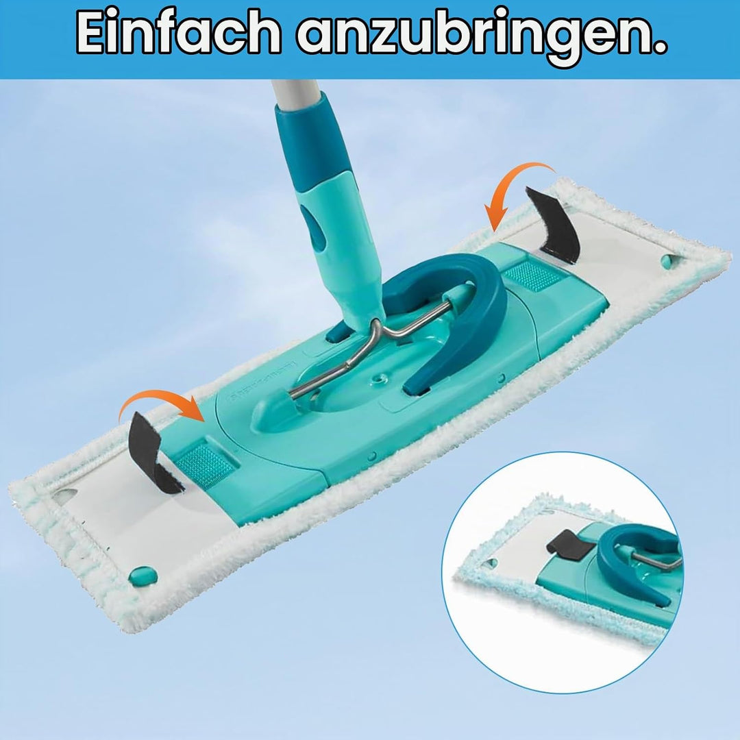 4 Stück Wischbezug für Leifheit Clean Twist M Ergo Micro Duo, 2 Arten Mikrofaser Effiziente Wasserau