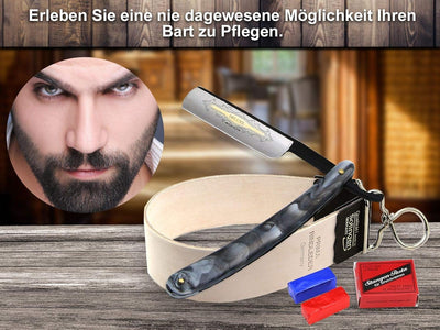 Rasiermesser mit Lederriemen und Schleifpaste aus Solingen