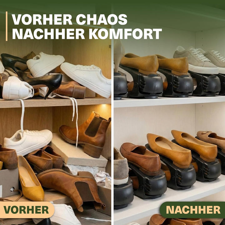 Schuhstapler 10er Set – Verstellbarer Schuh Organizer für Schuhschrank, platzsparender Schuhhalter,