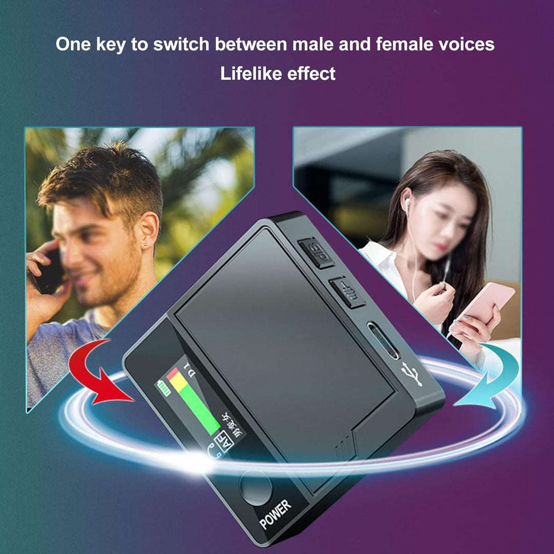 Handheld Voice Changer, Voice Disguiser mit Farbdisplay und 11 Voice Change Effects, Sound Changer f