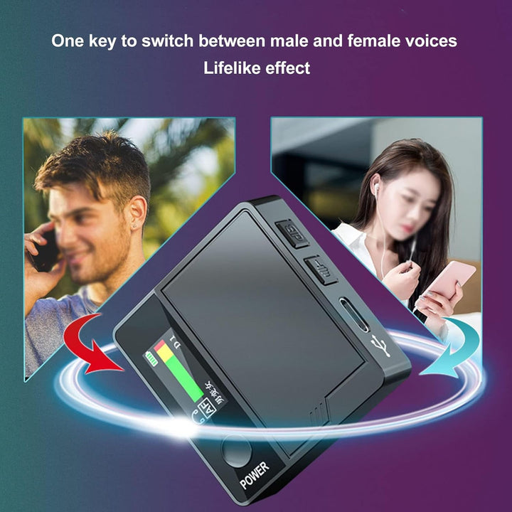 Handheld Voice Changer, Voice Disguiser mit Farbdisplay und 11 Voice Change Effects, Sound Changer f