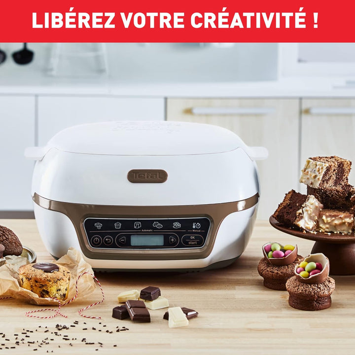 Tefal Cake Factory Smart-Kuchenmaschine, Gerät, Backen, Backen, Brotmaschine, Muffins, 4 Formen, 5 P