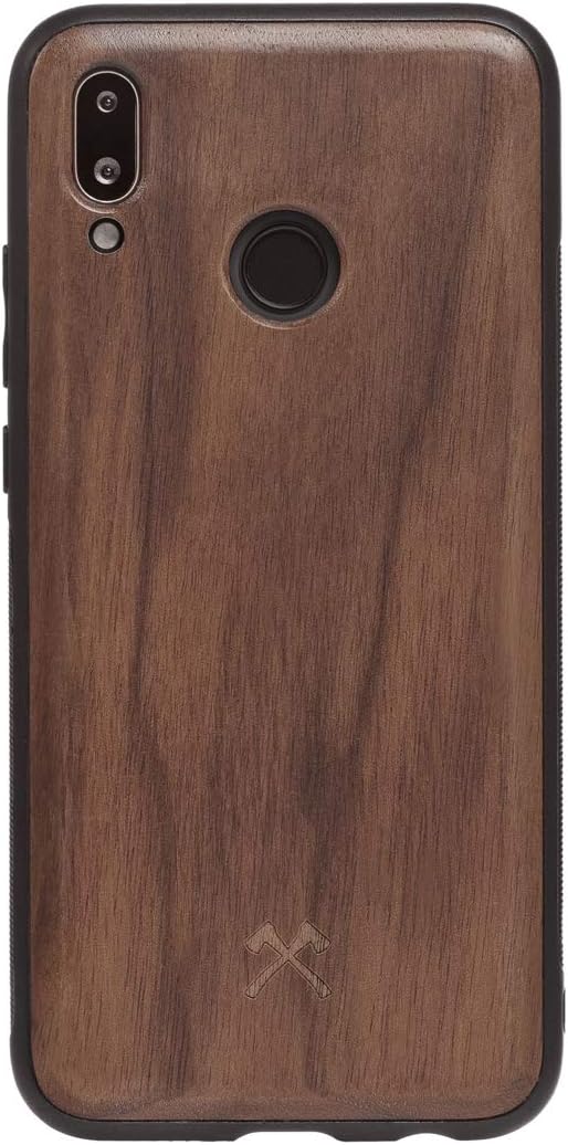 Woodcessories - Hülle Kompatibel Mit Huawei P20 Lite Aus Echtem Holz - EcoBump Case (Walnuss)