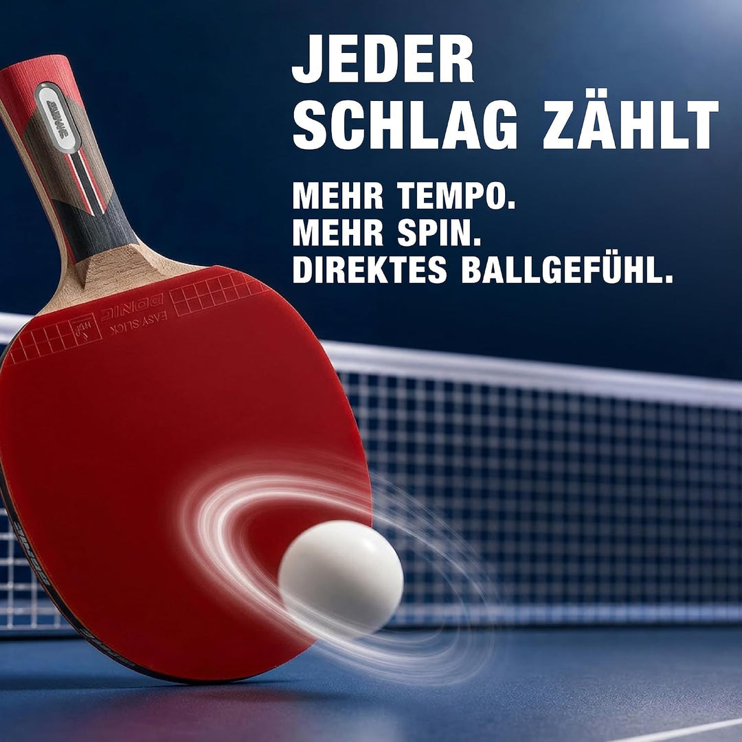 Donic-Schildkröt Tischtennisschläger Top Team 900, AVS & PLS-Griff, 2,0 mm Schwamm, Alpha Slick - IT