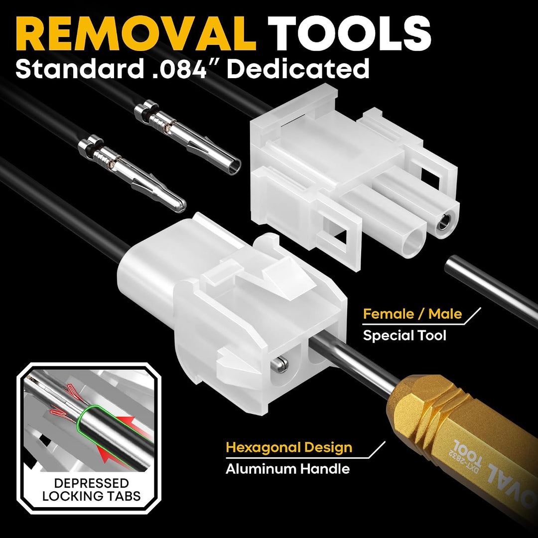DxCRIMP Crimpzange Set mit 2-12-polig MLX .084" (6,35mm) Steckver - kompatibel mit Molex MLX &amp; TE Un