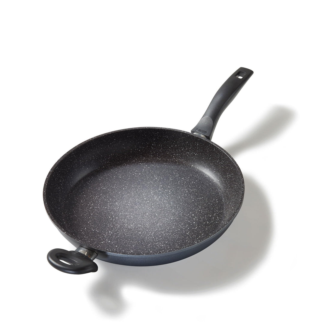 STONELINE Bratpfanne 32 cm, Pfanne Induktion geeignet, Pfanne mit echten Steinpartikeln beschichtet,