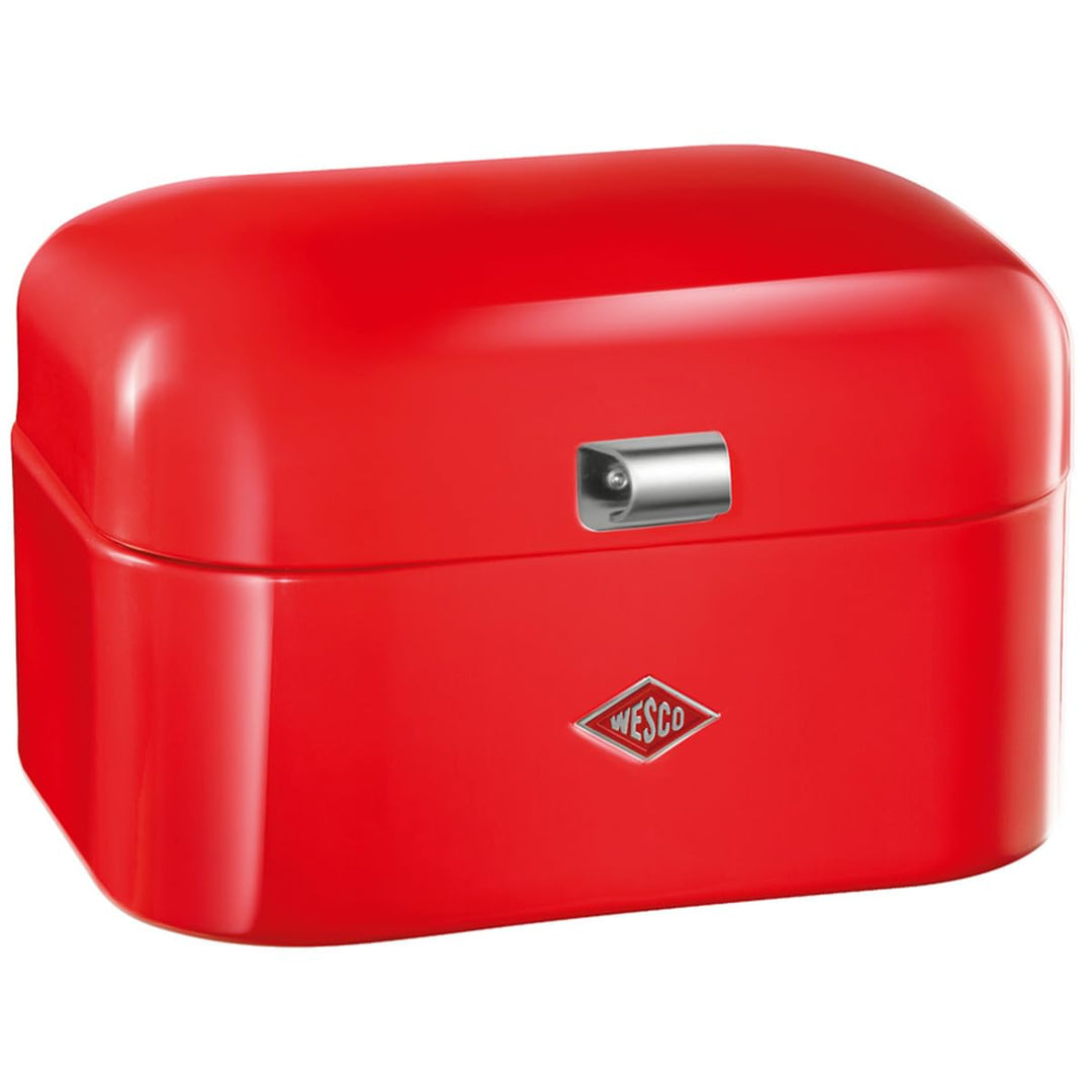 WESCO Single Grandy Brotkasten in der Farbe rot, pulverbeschichtetes Stahlblech, Lüftungslöcher und