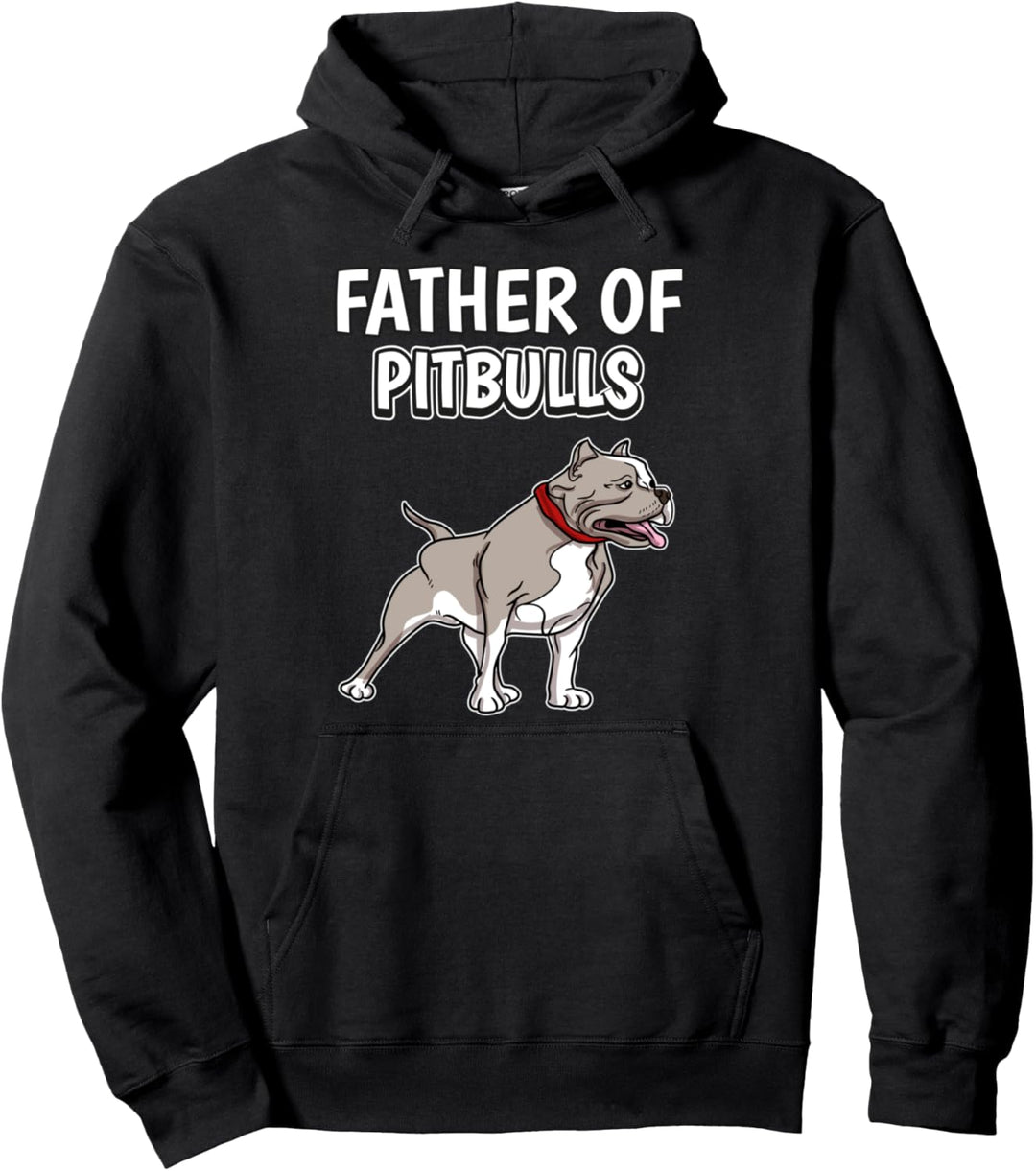 Herren Jungen Father Of Pitbulls Papa Vatertag Pitbull Pullover Hoodie
