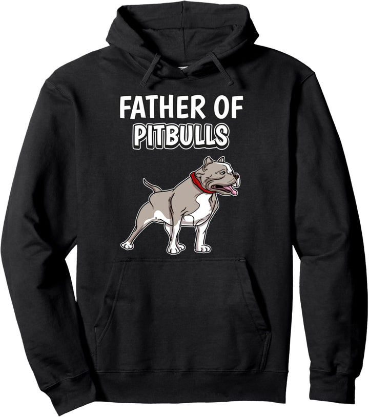 Herren Jungen Father Of Pitbulls Papa Vatertag Pitbull Pullover Hoodie