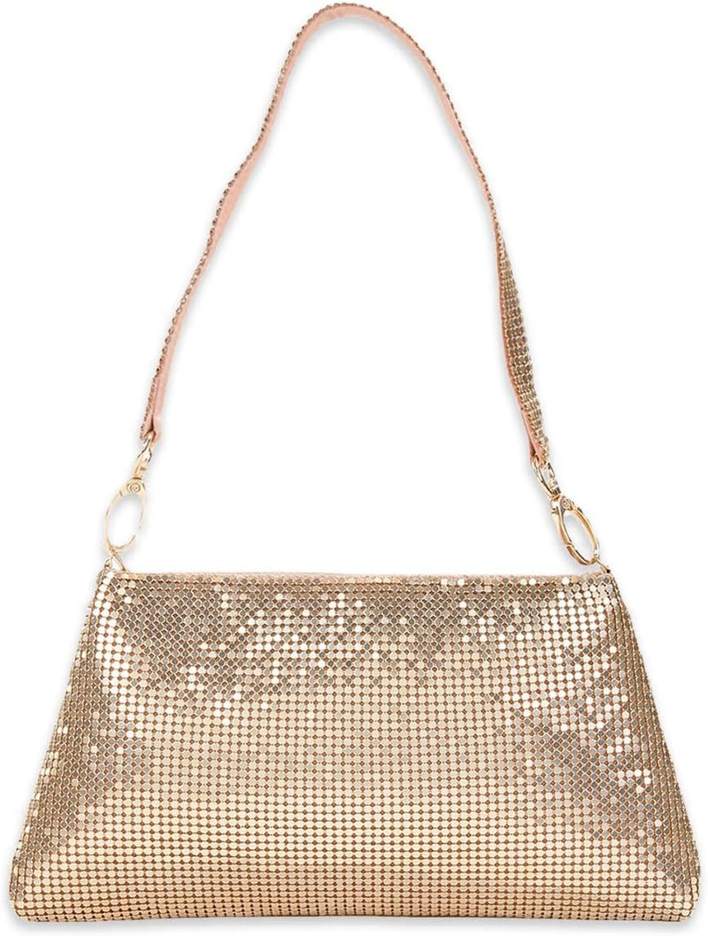 CORIOS Abendtasche Damen Shiny Handtasche Kleines Aluminiumblech Clutch Bag Klein Tasche Glitzer Sch