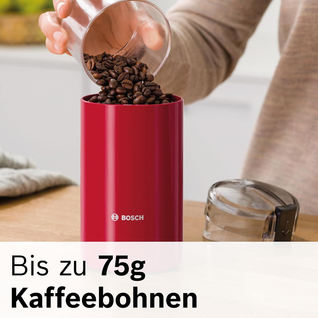 Bosch TSM6A014R Kaffeemühle, Rot Rot Single
