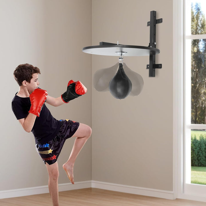 Speed Bag Plattform Für Boxtraining Mit Stahl Holz Und PU 30 cm Höhenverstellbar Leise Wandmontage H