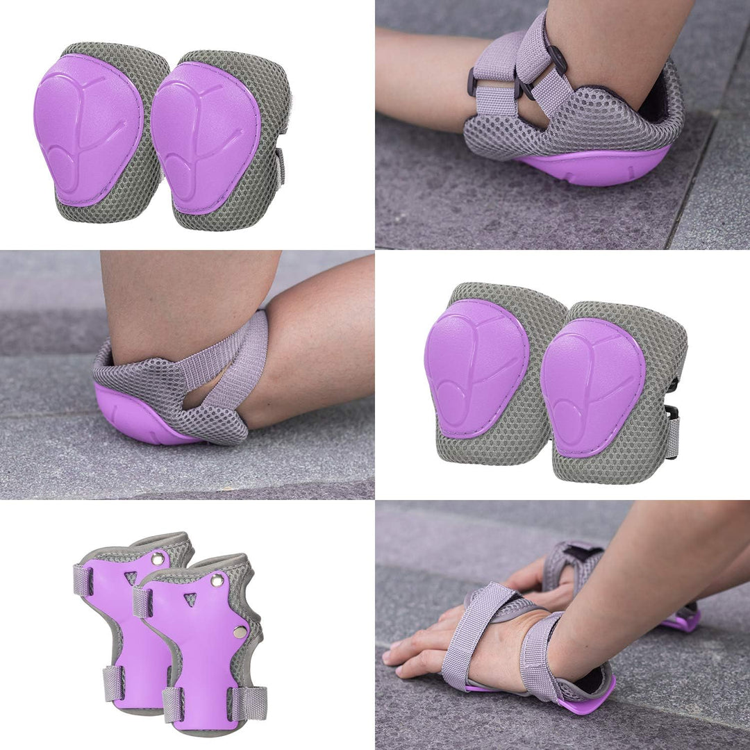 LANOVAGEAR Knieschoner Kinder 2-16 Jahre Schoner Inliner Kinder - Skate Protektoren Set-6er - Kniesc