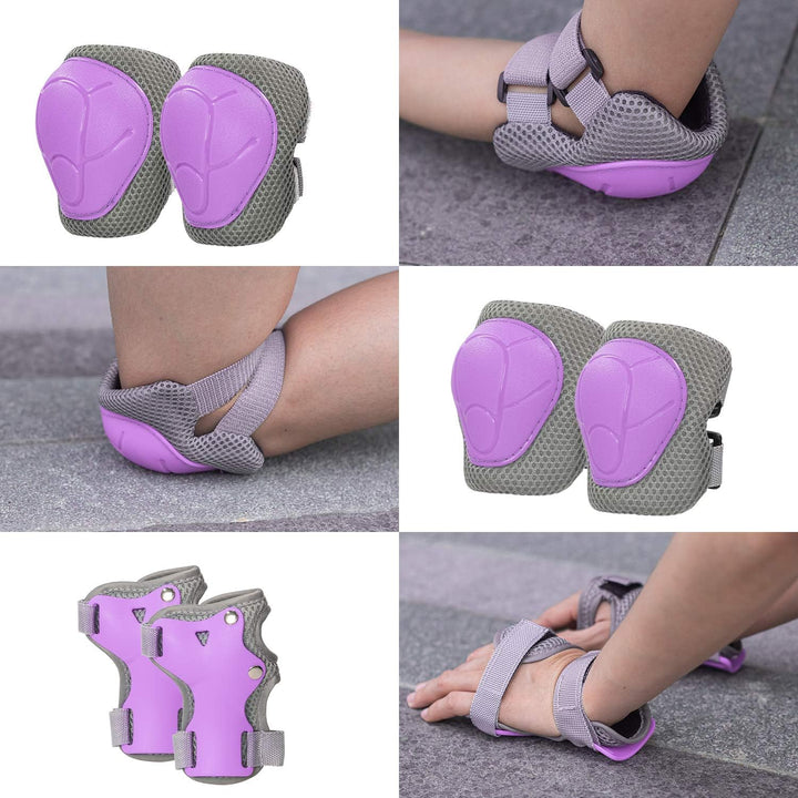 LANOVAGEAR Knieschoner Kinder 2-16 Jahre Schoner Inliner Kinder - Skate Protektoren Set-6er - Kniesc