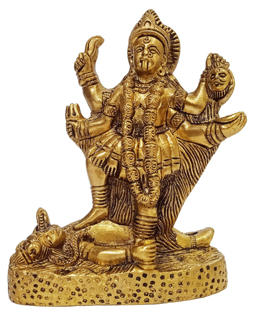 Purpledip Messing Idol Durga (Kali, Parvati oder Adishakti): seltene Sammlerstück-Statue (12411)