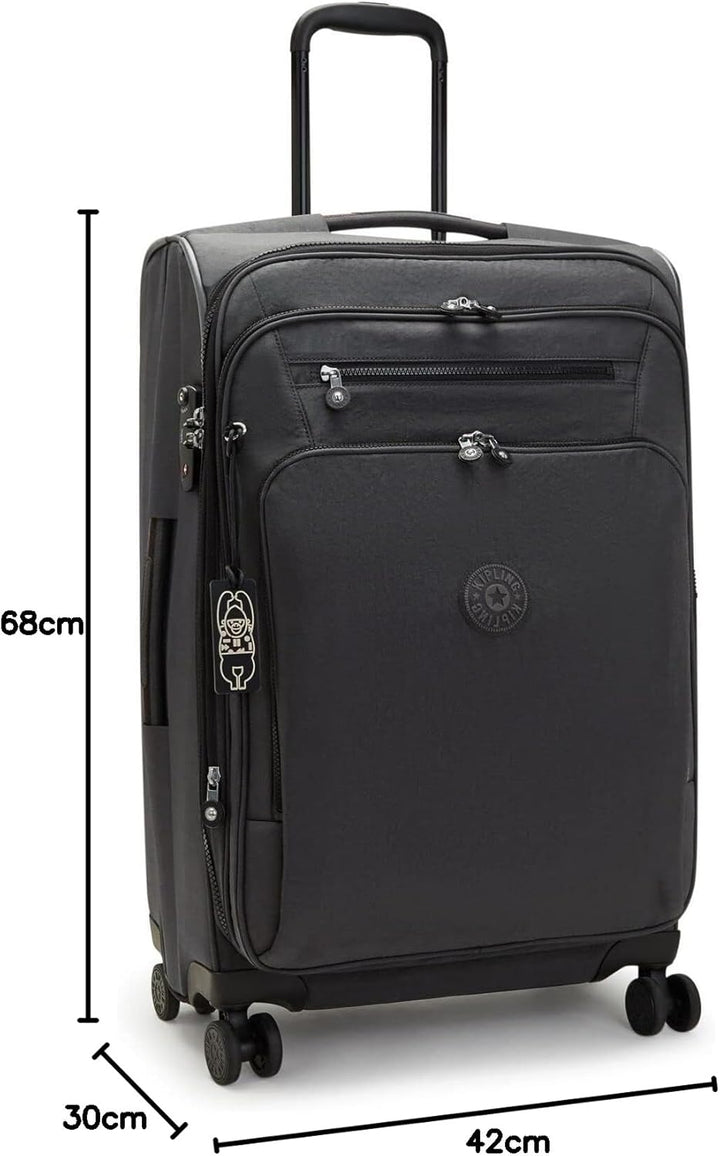 Kipling New Youri Spin M, erweiterbarer Spinner, mittelgross Black Noir, Black Noir