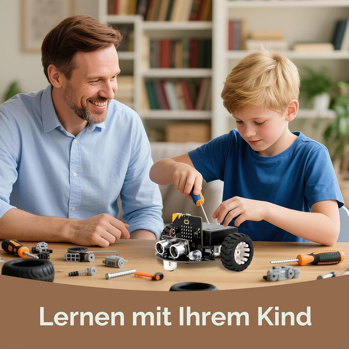 Robotik für Kinder im Alter von 8–12 Jahren 12–16, ACEBOTT Smart Robot Car Kit Kompatibel mit BBC Mi