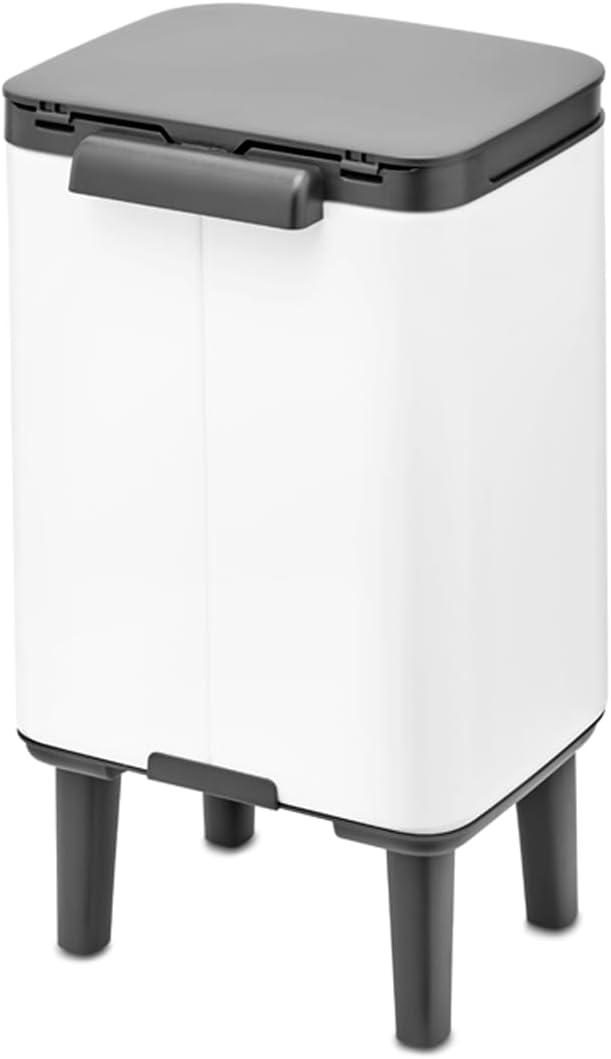 Brabantia - Mülleimer Bo Hi 4L mit Soft-Close-Deckel, herausnehmbarem Inneneimer und Transportgriff