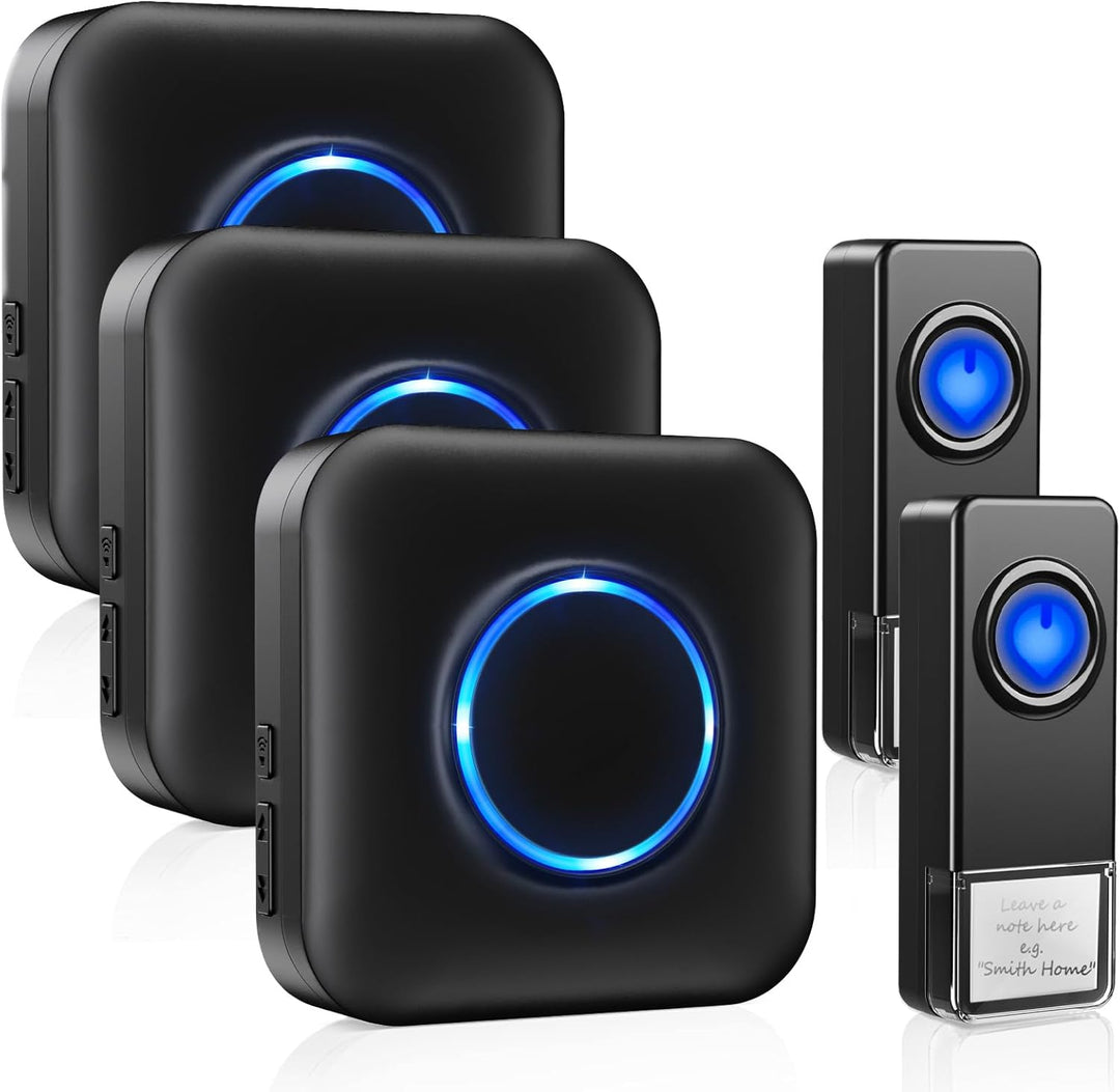 Funk Türklingel, BITIWEND Wasserdicht Kabellose Funkklingel Set, Drahtlose Türklingel 2 Sender und 3