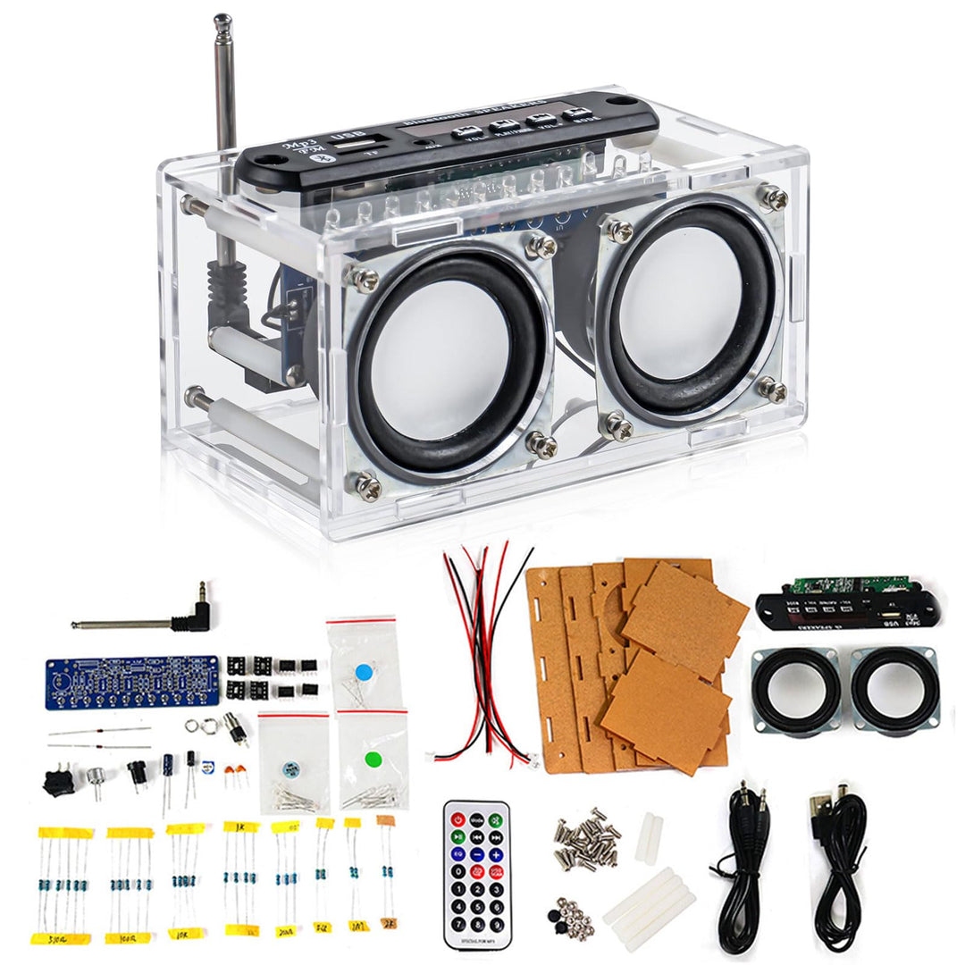 Heemol Elektronik Löt Bausatz Radio Mini Verstärker,87.5-108MHZ DIY Kit Verstärker Bluetooth Lautspr