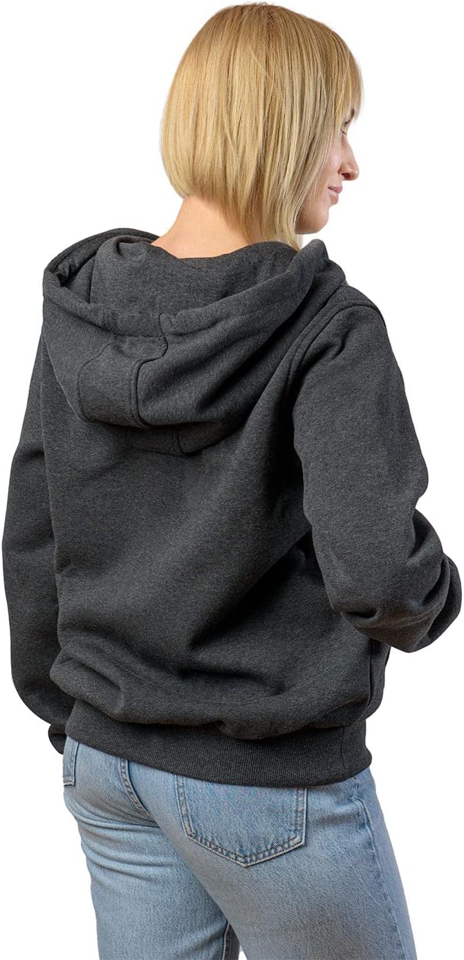 Mount Swiss Herren Damen Sweatjacke Kapuzenjacke Hoodie Leon, Langarm mit Kapuze und Reissverschluss