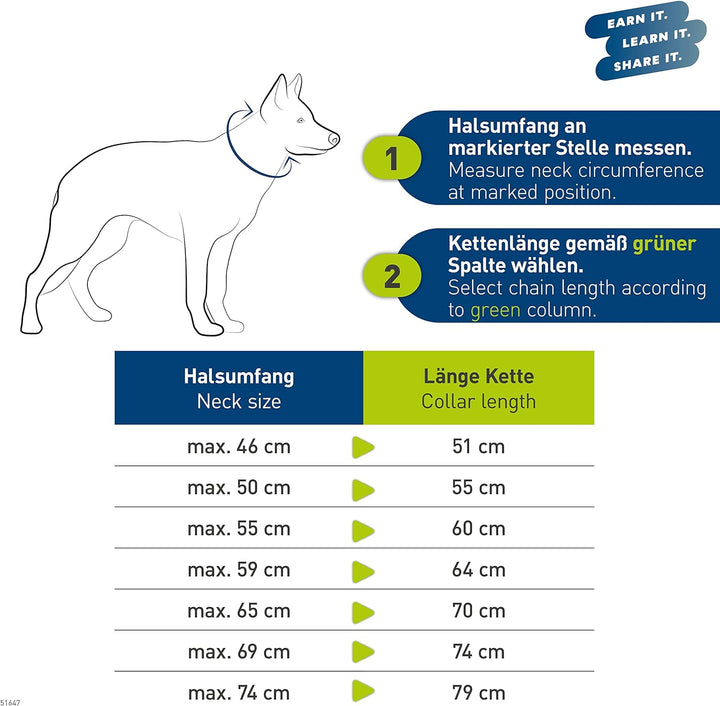 Sprenger Hundehalskette mit Sprenger Haken aus Edelstahl rostfrei 4 mm I Grösse individuell einstell