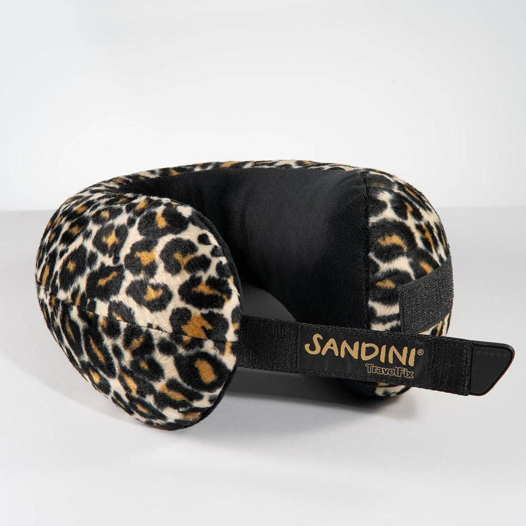 SANDINI TravelFix Regular Size – Plüsch – Premium Reisekissen Made in EU/Nackenkissen mit ergonomisc