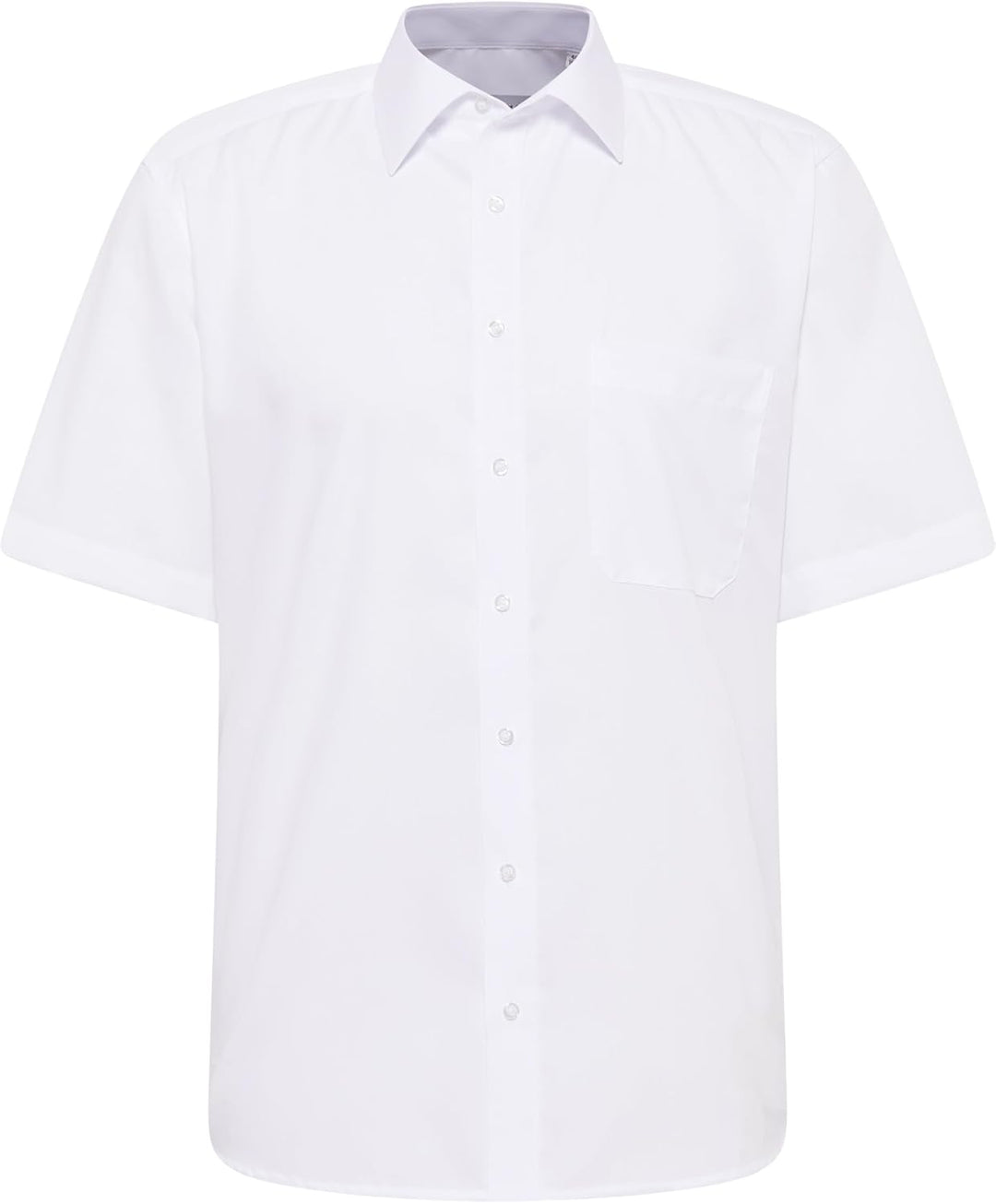 ETERNA Male unifarbenes Popeline Kurzarmhemd Comfort FIT 40 Weiss, 40 Weiss