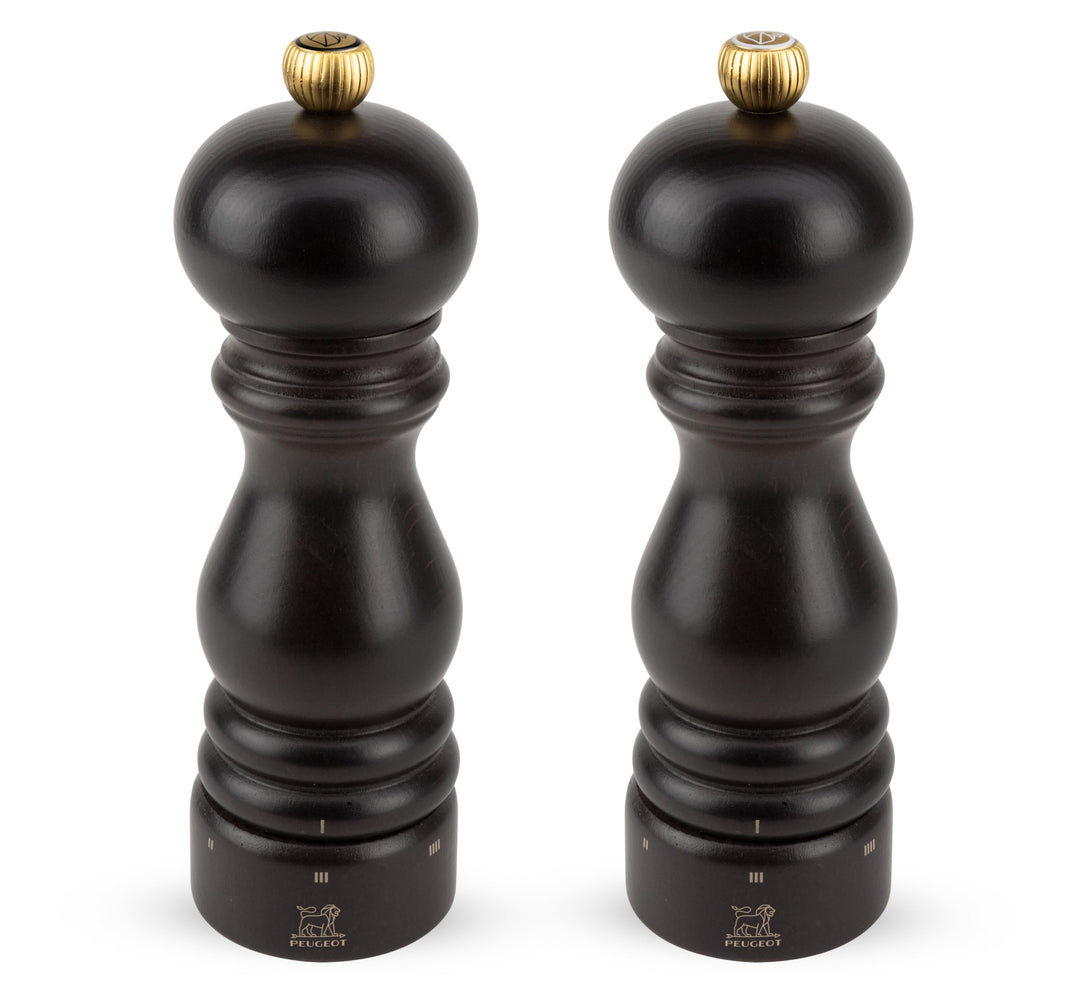 PEUGEOT - Paris u'Select 18 cm Pepper and Salt Mill Set - 6 Predefined Grind Settings - Powdered Sal