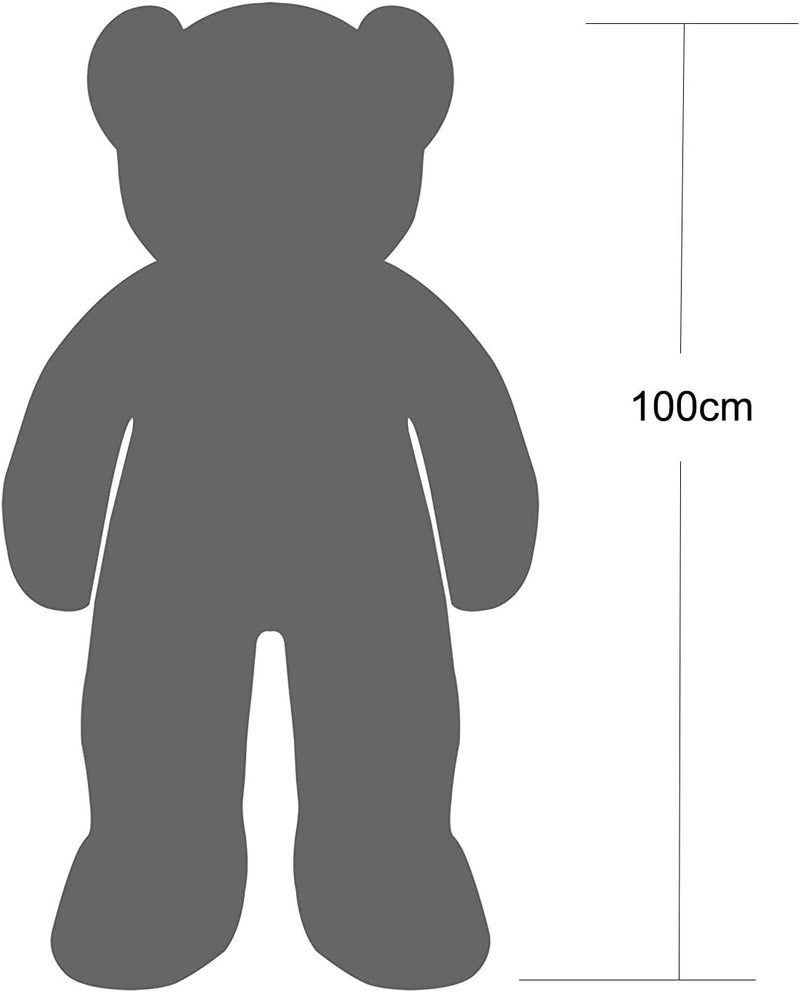YunNasi Teddybär Gross Riesen Teddy Bär Plüschbär Kuschelbär 100cm/39 Inches Stofftier mit Bänder Ge