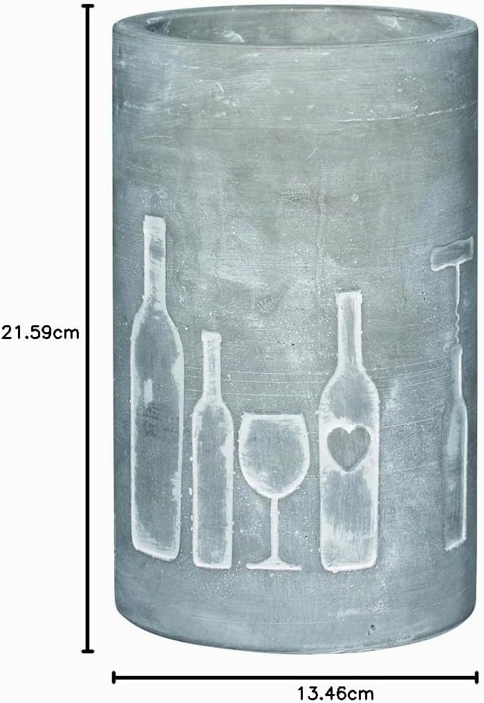 Räder Vino Beton Weinkühler Flasche + Glas
