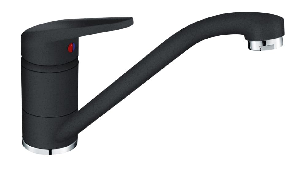 FRANKE 115.0470.661 Armatur NOVARA-PLUS in ONYX mit schwenkbarem Festauslauf / Einhebelmischer mediu