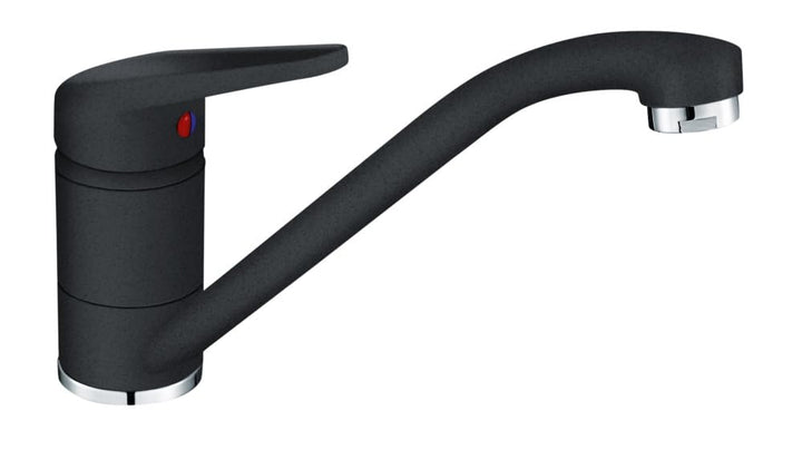 FRANKE 115.0470.661 Armatur NOVARA-PLUS in ONYX mit schwenkbarem Festauslauf / Einhebelmischer mediu