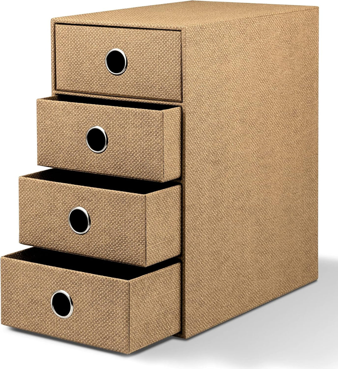 Rössler 1524452604 - S.O.H.O. 4er Schubladenbox für DIN A5, mit Griffloch, Special Line Hazelnut, 25