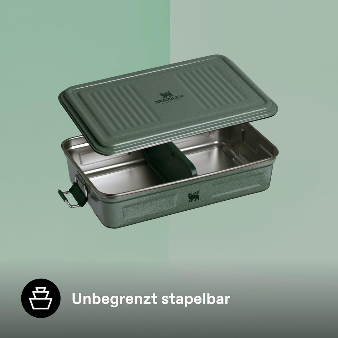 STANLEY 1913 Useful Classic Box 2L - Spülmaschinenfest - Lunchbox aus Edelstahl - Stapelbare Sandwic