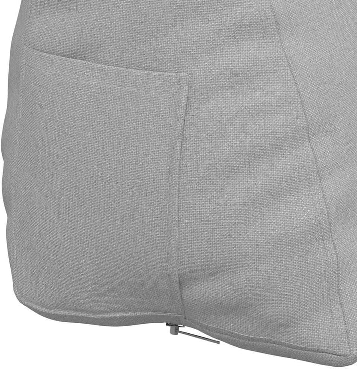 vidaXL Rückenkissen Wolkengrau 45 x 20 x 35 cm Stoff, Kissen für Wohnzimmer, moderner Bezug, abnehmb