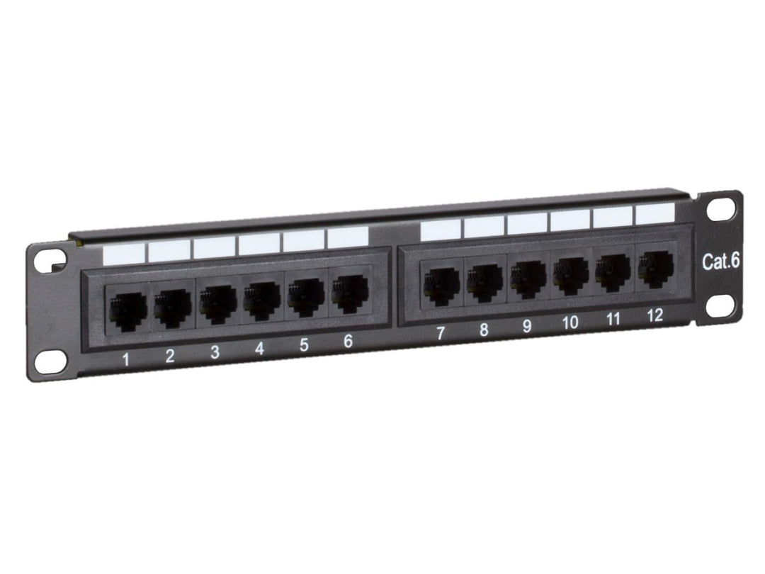 Patchpanel 10 Zoll - 12-fach UTP Patchpanel CAT 6, Cat6 UTP