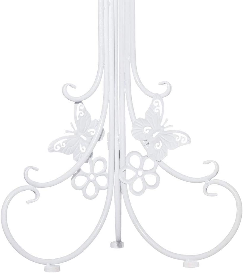 Blumenständer Schwarz,Pflanzenständer Weiss,blumenstand Metall, 2er Set - Pflanzenständer für Blumen