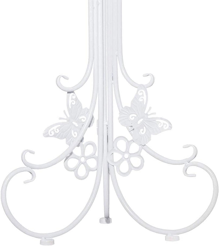 Blumenständer Schwarz,Pflanzenständer Weiss,blumenstand Metall, 2er Set - Pflanzenständer für Blumen