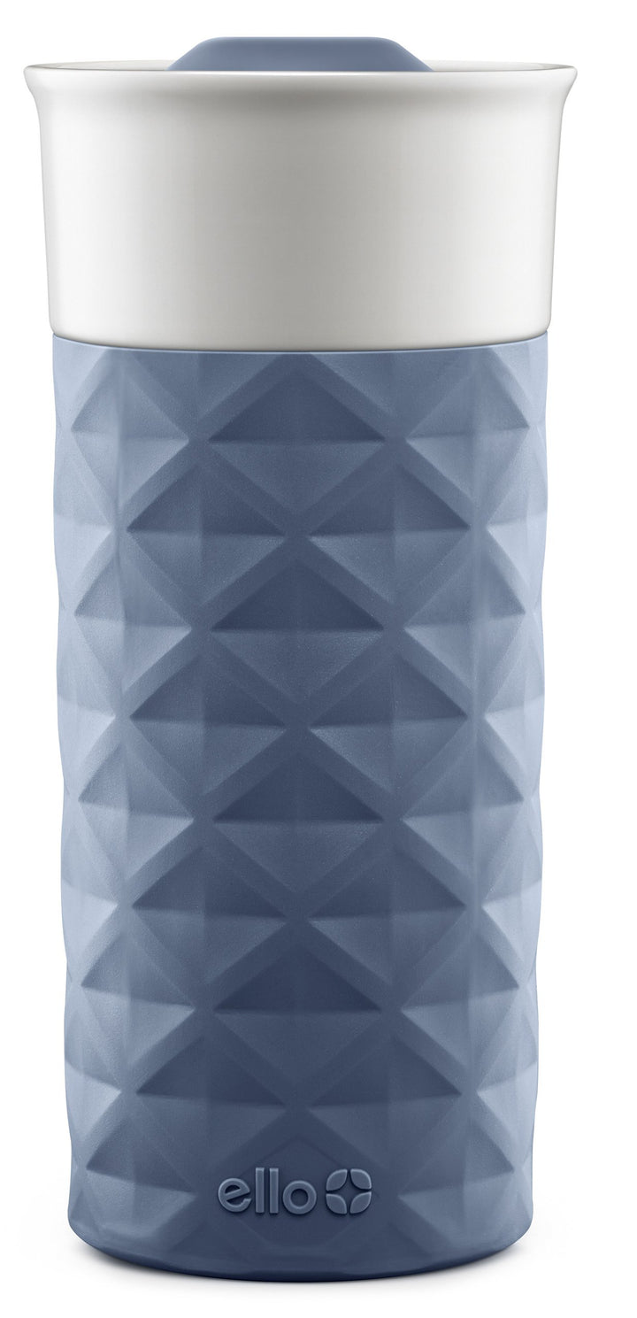 Ello Ogden BPA-freie Keramik-Reisebecher mit Deckel, 473 ml Nachtblau, Nachtblau