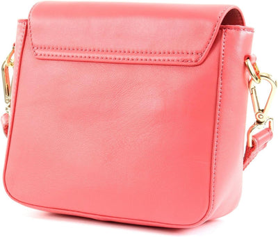 FREDsBRUDER Twinkle Ledertasche Handtasche Umhängetasche - 18x18x8cm (B x H x T) (coral)