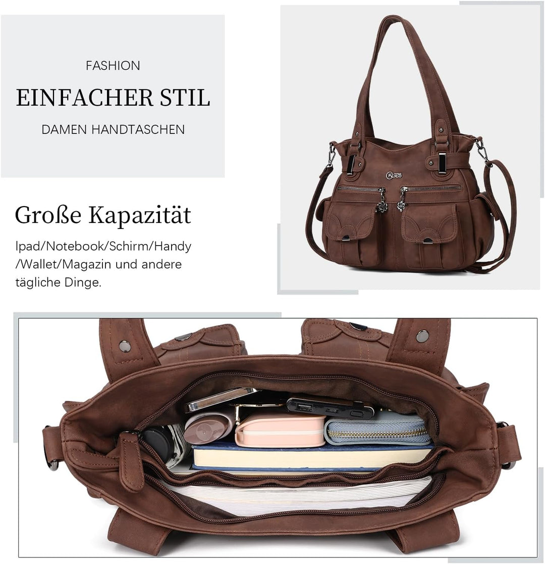 KL928 Tasche Damen Handtasche Umhängetaschen Damenhandtasche Schultertasche Lederhandtasche elegante