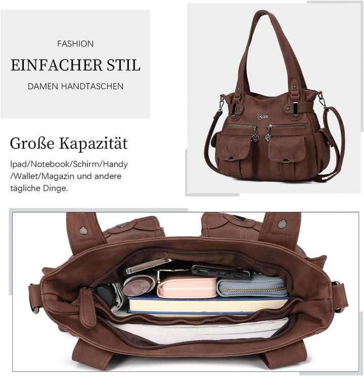 KL928 Tasche Damen Handtasche Umhängetaschen Damenhandtasche Schultertasche Lederhandtasche elegante