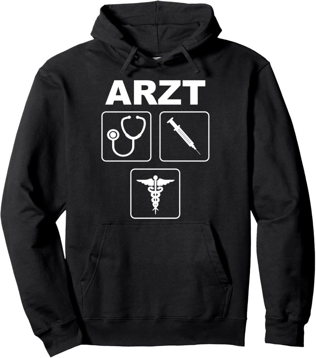 Arzt Ärzte Stethoskop Spritze Hospital Hermesstab Geschenk Pullover Hoodie